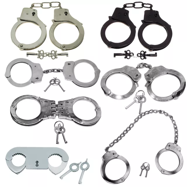 Handschellen Polizei Security Handfesseln Handcuffs Fußfesseln Carbon Stahl