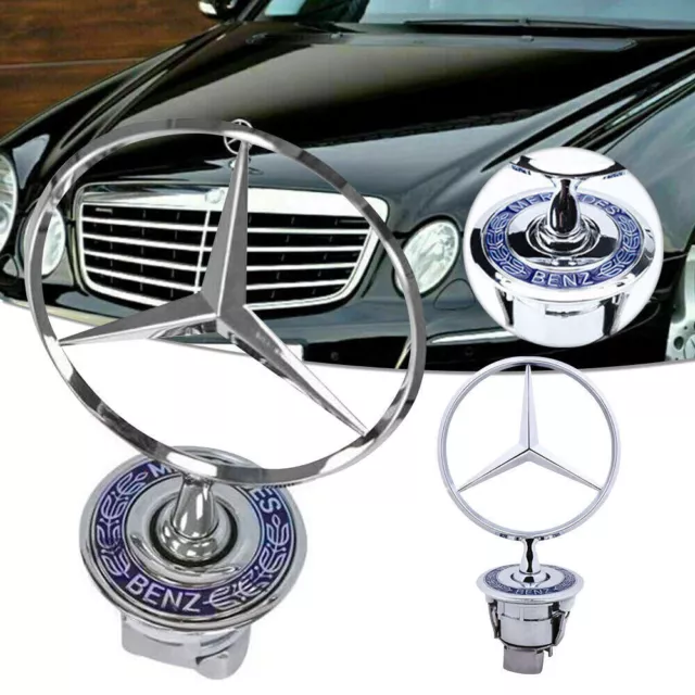 Mercedes Benz Stern Blau Emblem/Logo für Motorhaube W202 W203 W210 W211 W220 Neu