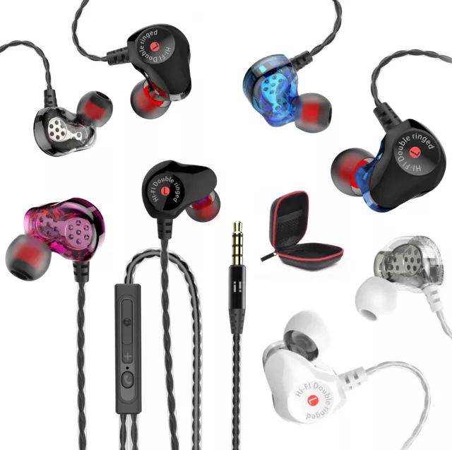 Premium In Ear Dual Dynamic Driver Hifi Kopfhörer Ohrhörer Headset 3,5mm iPhone