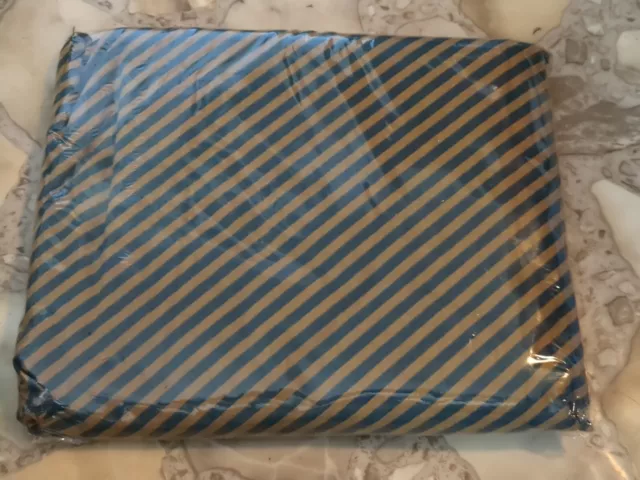 Esprit Twin Fitted Vintage Sheet Striped Cotton Percale 1980s NEW in Package 2