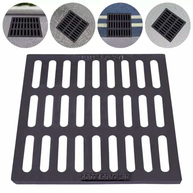 OUTDOOR CAST IRON Sewer Grate Strainers Drain Catch Basin Cover Trench ...