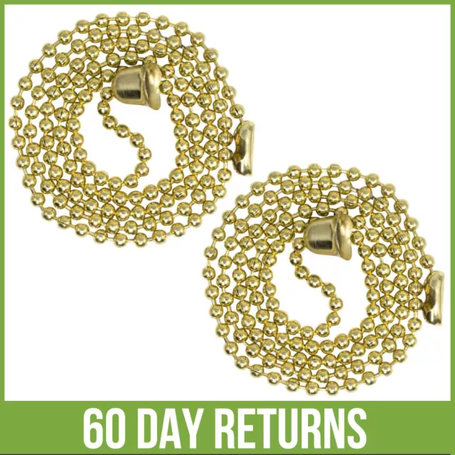 New 3ft Light Socket Lamp Holder Ceiling Fan Beaded Pull Chain with Connector