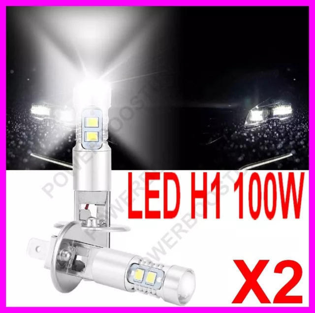 2 Ampoules H1 Led A 10 Smd Lampe Blanche En Xenon 6000K Pour Anti Brouillard 12V