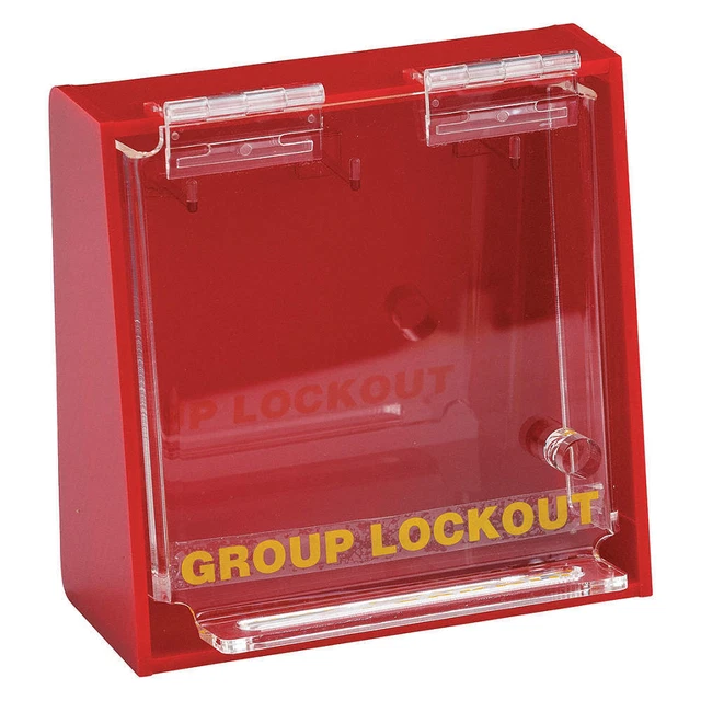 BRADY LG003E Group Lockout Box,3 Locks Max,Red