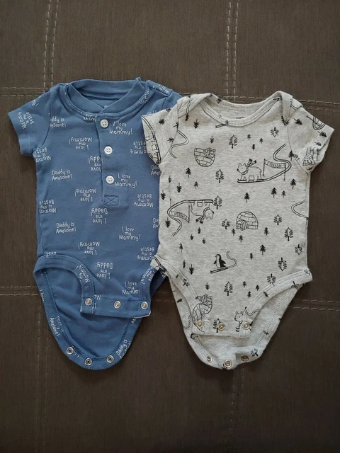 Carter's Infant Baby Boy Short Sleeve Bodysuits 3 Months Lot Of 2