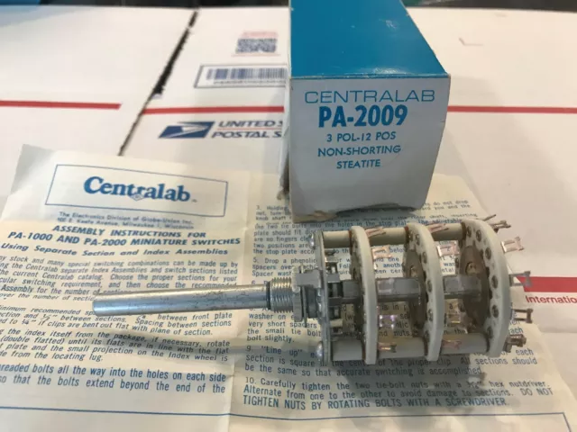 CENTRALAB PA-2009 3 Pole, 12 Pos. Rotary Switch  (S-65)