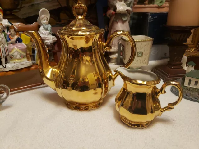 Rare Vintage 3 Piece Bavaria/Germany Cobalt  Gold Tea / Coffee Set Service