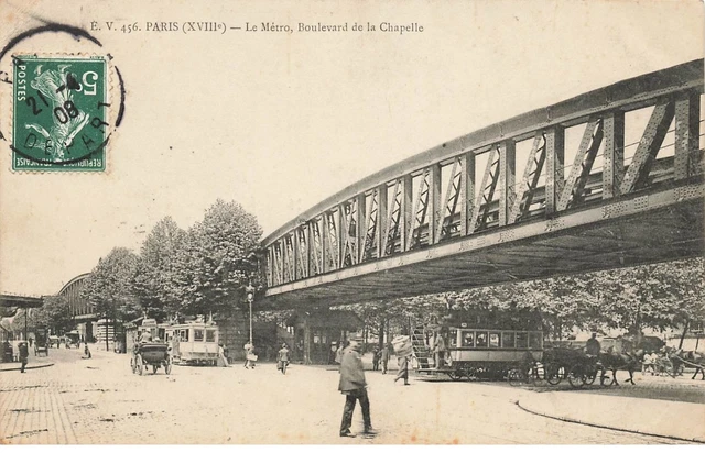 75018 Paris #21120 Le Metro Boulevard De La Chapelle Tramway