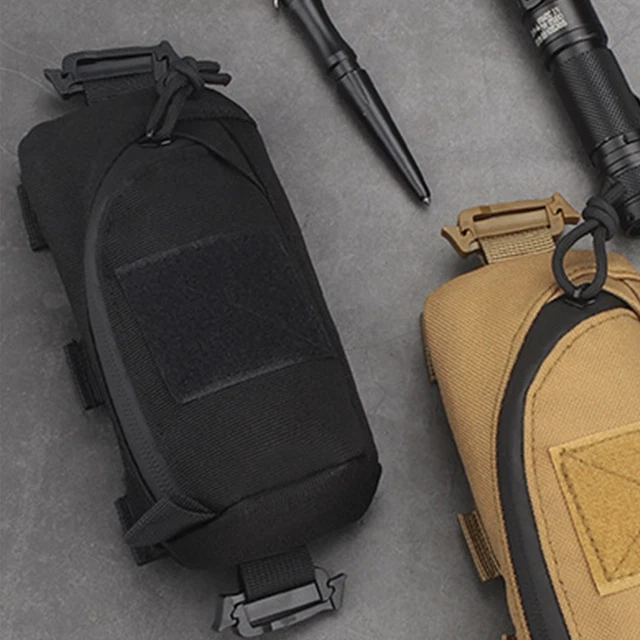 (Black) Emergency Survival Pouch Military Survival Emergency Bag Wear