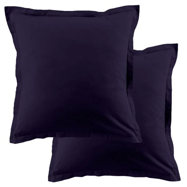 Lot de 2 taies d'oreiller 63x63 cm Coton 57 fils Bleu Impérial