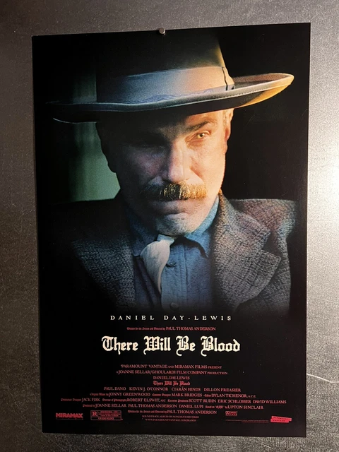 DANIEL DAY-LEWIS in THERE WILL BE BLOOD (2007) 11" x 17" RARE PROMO POSTER
