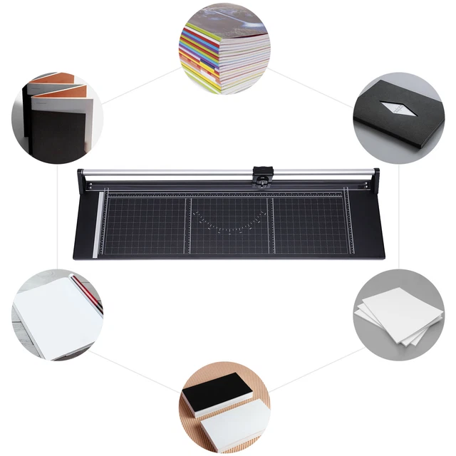 HEAVY DUTY MANUAL Rotary Paper Trimmer Rolling Photo Paper Cutter 36