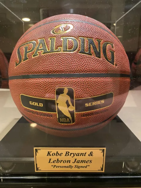 Authentic Kobe Bryant & Lebron James personally hand signed Spalding basketball
