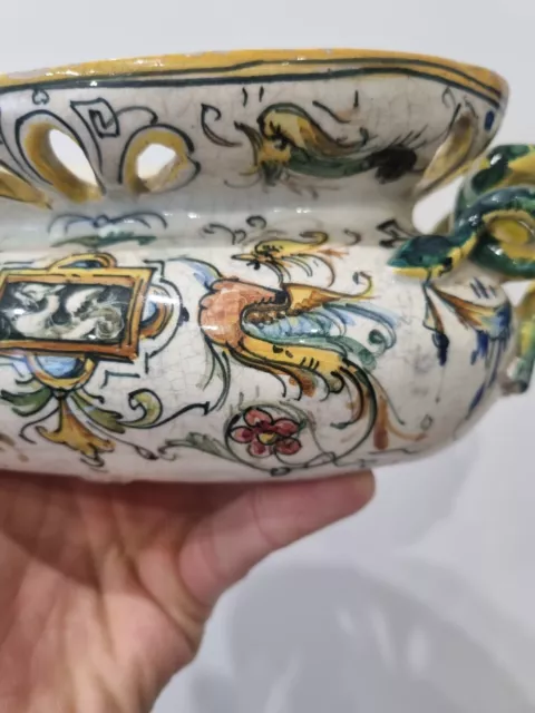 Vaso Antico Francese Ceramica Porcellana Maiolica Sevres Grottaglie Laterza... 3