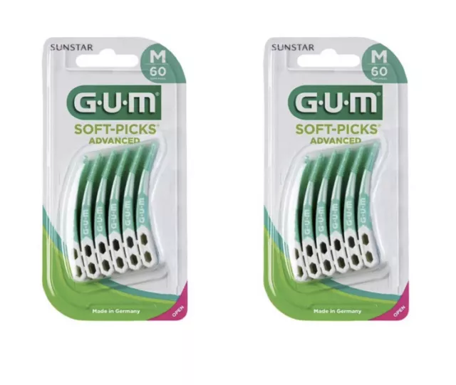 120 Stück GUM SOFT-PICKS Advanced M Medium Zahnzwischenraumbürste ✅