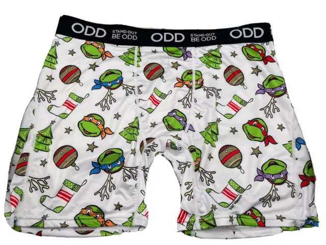 ODD Sox Teenage Mutant Ninja Turtles Christmas Ornaments XL White Boxers