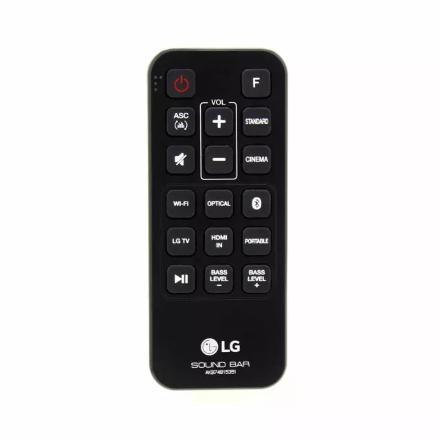 Genuine LG AKB74815351 Sound Bar Remote Control For LG Sound Bar SH6 System