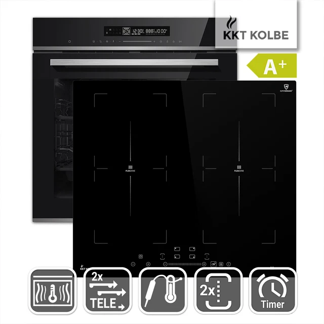 Cuisinière: 60cm Four encastrable EB8017ED + 59cm Plaque Induction IND5904FZ