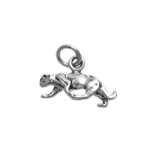 925 Sterling Silver 3D Panther Charm