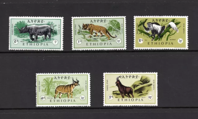 R4330 Éthiopie 1966 Faune Sauvage Animaux 4v. MNH