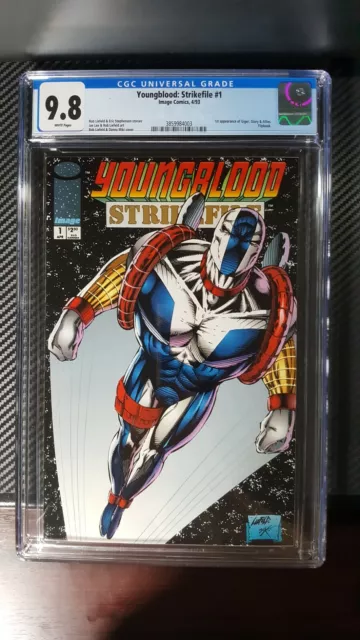 1993 Image Comics YOUNGBLOOD STRIKEFILE #1 CGC 9.8 White Pages Rob Liefeld