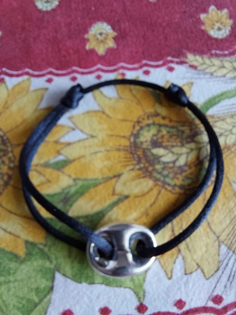 Bracelet Louis BERTHIER Vintage AnnÃ©es 80 - Acier Inoxydable Avec Mailles "grains De CafÃ©" - Superbe PiÃ¨ce De Collection - LÃ©gÃ¨res Rayures
