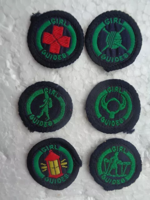 Girl Guides / Girlguiding 6 x Assorted Guide Interest Badges 32mm