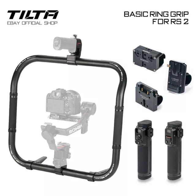 Tilta Basic Ring Grip Gimbal Handle Holder Battery Plate For DJI RS2/RS3/RS3 pro