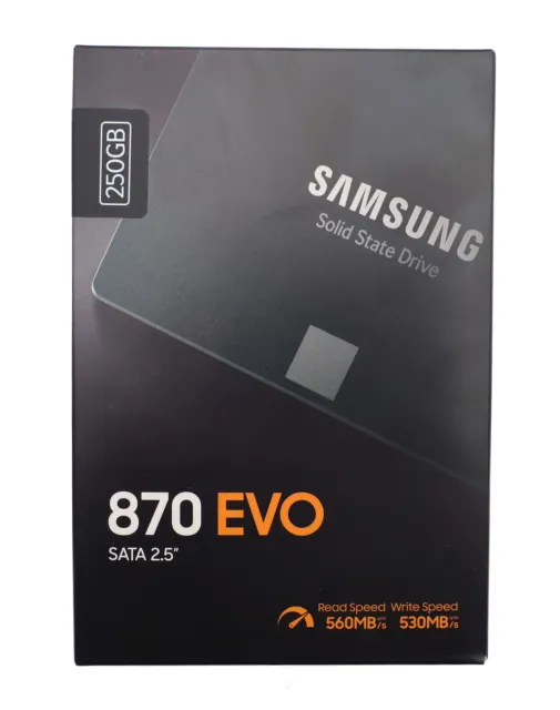 Samsung SSD 870 EVO 250GB interne Festplatte SATA 2,5 Zoll MZ-77E250