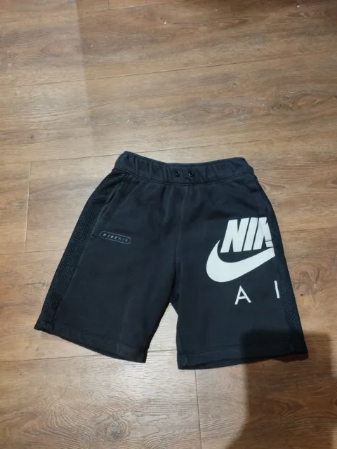 Pantaloncini in maglia nera Nike Air Boys 147-158 ragazzi grandi (età 11 circa)