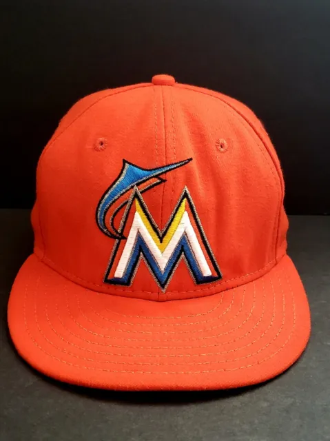 Miami Marlins Fitted Hat 6 7/8 New Era 59Fifty