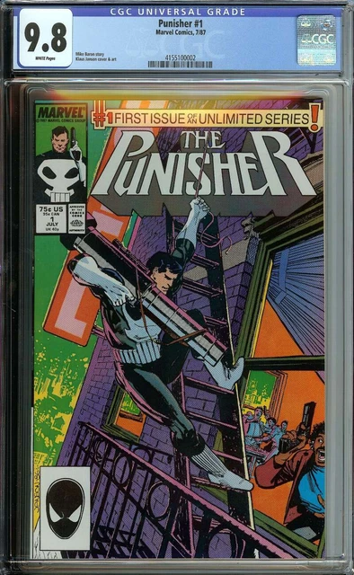 Punisher #1 Cgc 9.8 White Pages // Marvel Comics 1987