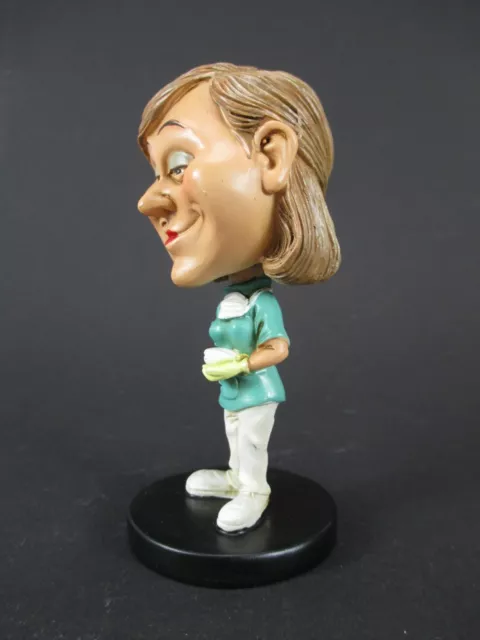 Zahnärztin Dentistin Wackelkopf Figur Poly Souvenir Funny Berufe Modell 3