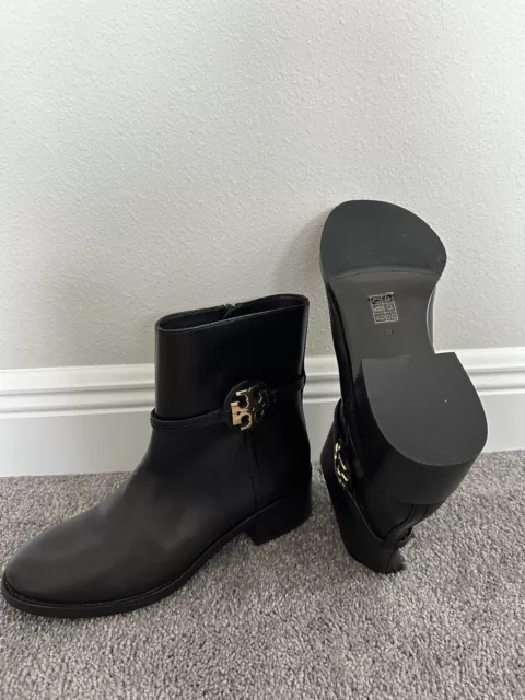Tory Burch Black Leather Ankle Boots SZ 11 M