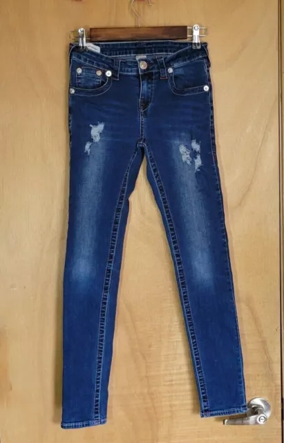 True Religion Halle Mid rise Super Skinny Kids Size 12 Jeans
