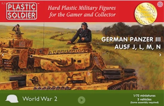 Plastic Soldier Company WW2V20018 1/72 German Pz.Kpfw.III Ausf.J/L/M
