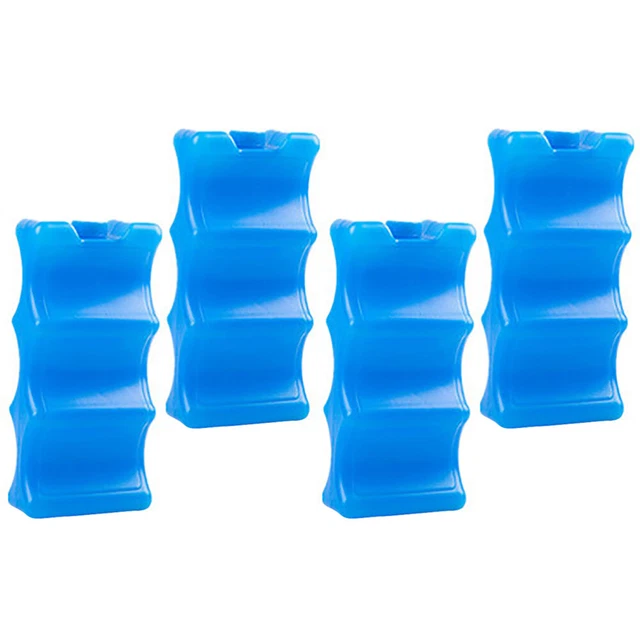 4pcs Pack de glace réutilisable Vague de rangement de maternel Récipient
