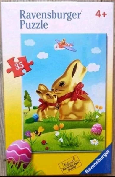 Ravensburger Easter Jigsaw Puzzle Lindt Gold Rabbit Rabbit Children's Jigsaw Puzzle with 35 Pieces
