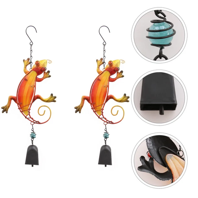 2 Pcs Windchimes Garden Decorations The Bell Home Décor Hanging Wind Spinners