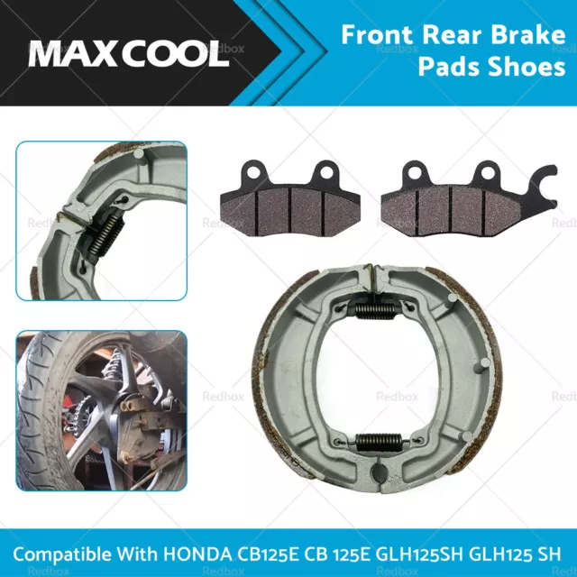 Suitable For HONDA CB125E CB 125E GLH125SH GLH125 SH Front Rear Brake Pads Shoes