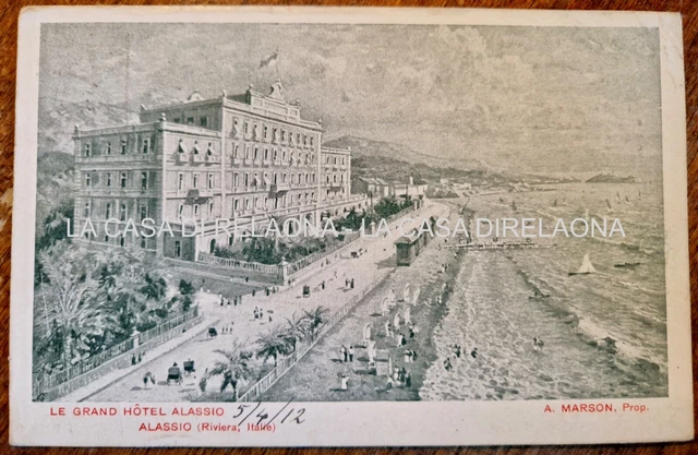 CARTOLINA ALASSIO Grand Hotel - ANNO 1912 - fp Viaggiata