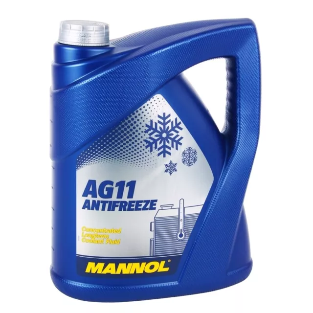 5 Liter MANNOLAG11 BLAU KÜHLERFROSTSCHUTZ KÜHLMITTEL KONZENTRAT LOGNTERM G11