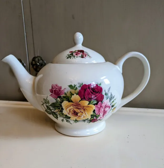 Vintage SADLER Windsor Lg Rose Teapot Country Cottage Garden Style Shabby Chic
