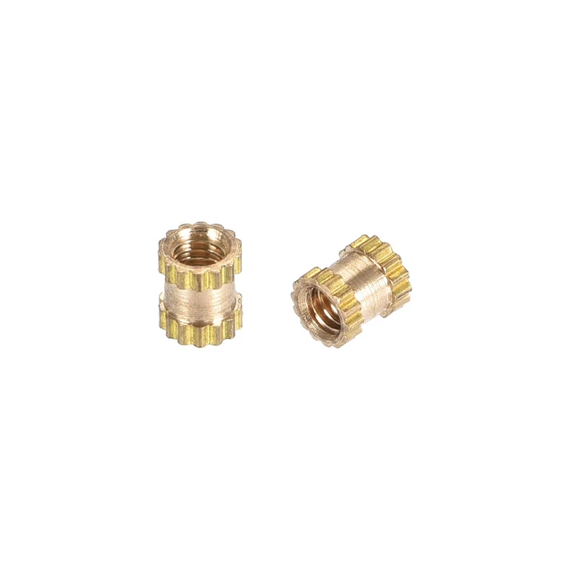M2,5 x 4mm(L)x3.5mm(OD) Dadi per intaglio con inserti filettati zigrinati 100pz
