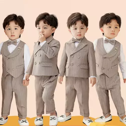 Set Tuta Formale Bambini Ragazzo Compleanno Blazer Giacca Gilet Pantaloni Ciovaglino Abiti