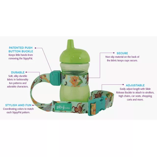 pbnj SippyPal Sippy Pal Adjustable Cup & Toy Holder for Babies 2