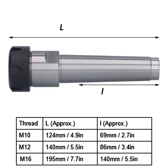 (M16)CNC Tool Holder 40CrMnTi Spindle Taper Shank For Drilling Machine For