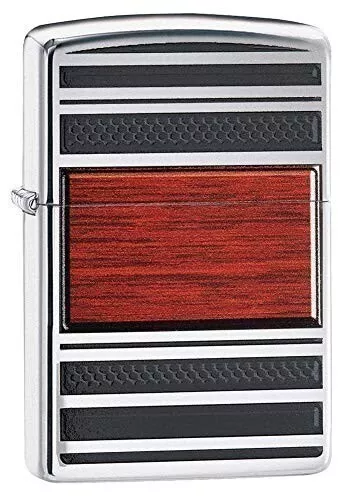 New Brand New Zippo Lighter Pipe Lighter Steel and Wood HP Chrome 28676 Stee