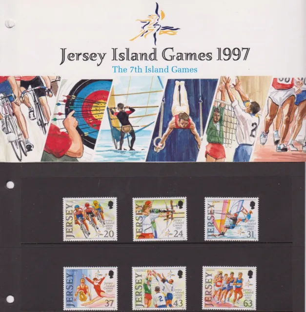 Jersey Mnh Mint Stamp Set Presentation Pack 1997 Jersey Island Games