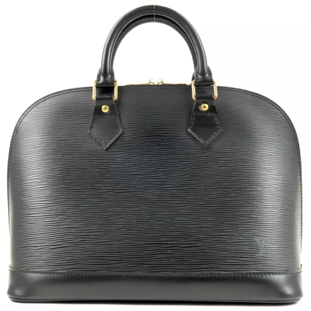 Auth Louis Vuitton Epi Alma Hand Bag Noir Black M52142 Used